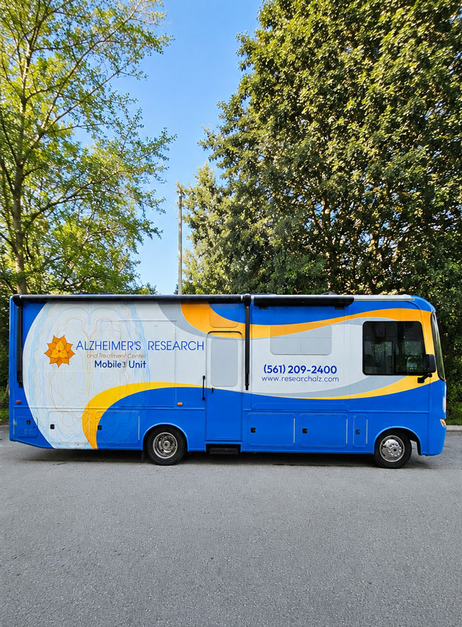 Alzheimer’s Patient Recruitment Center mobile unit supporting clinical trial enrollment and community outreach at ARTC